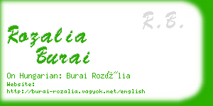 rozalia burai business card